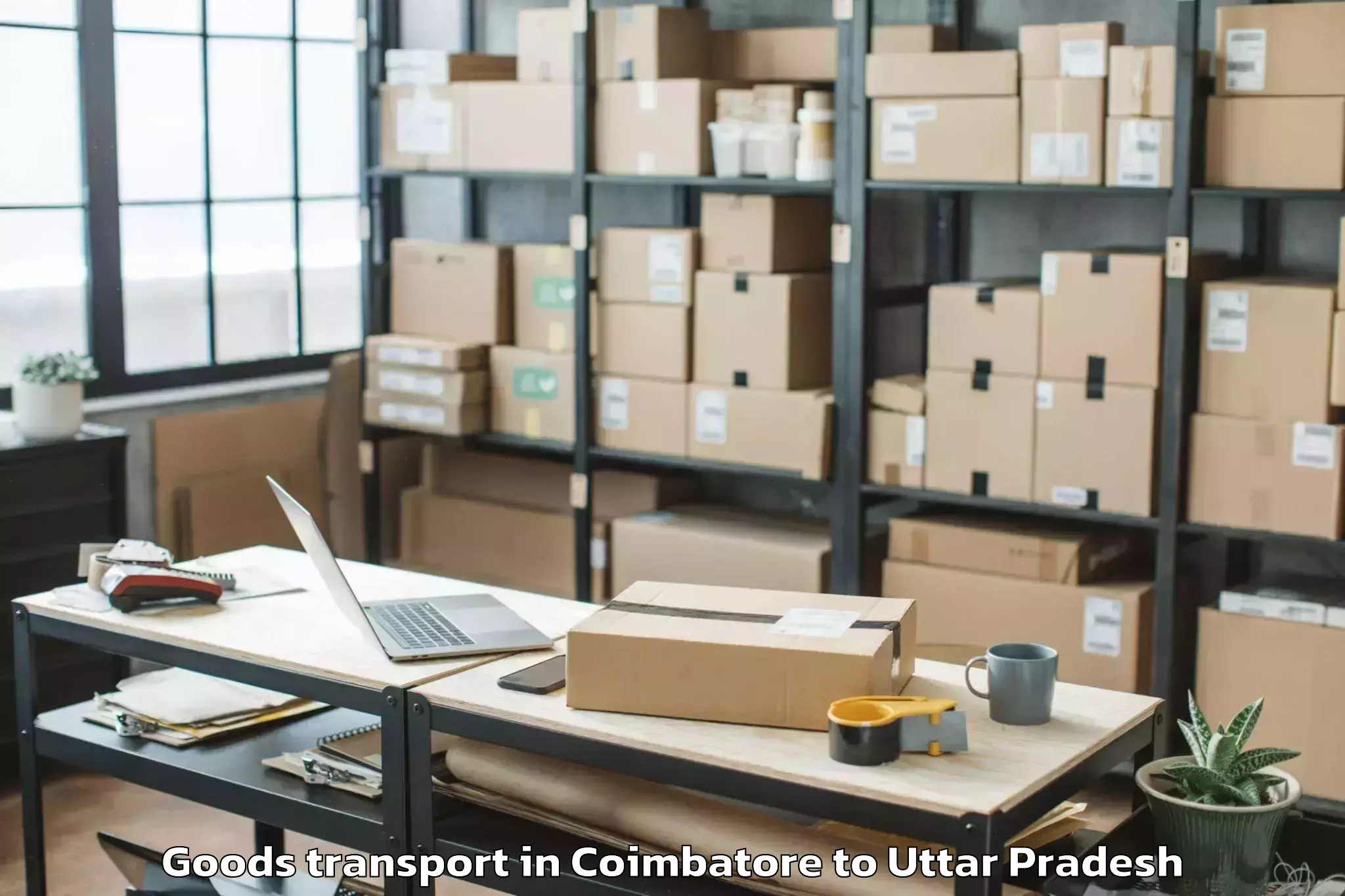 Book Coimbatore to Khair Goods Transport